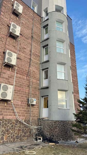 Демонтаж пожарной лестницы в гостинице